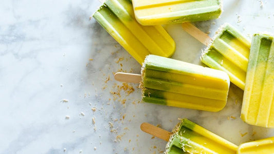 Encha Matcha Mango Coconut Popsicles