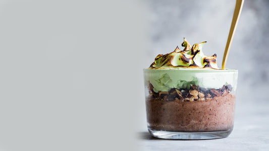 Encha Matcha Mint Chocolate Mousse with Toasted Meringue