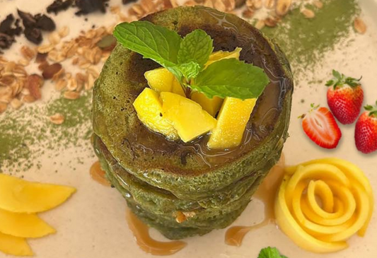 Encha matcha pancakes