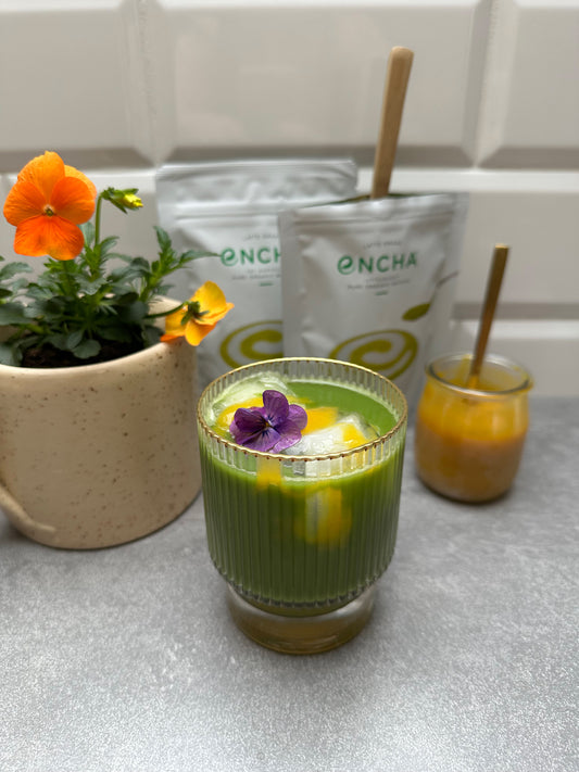 Mango Iced Matcha Latte Recipe - Encha