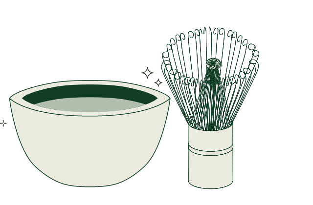 Perfect Cup bowl and bamboo Whisk Image