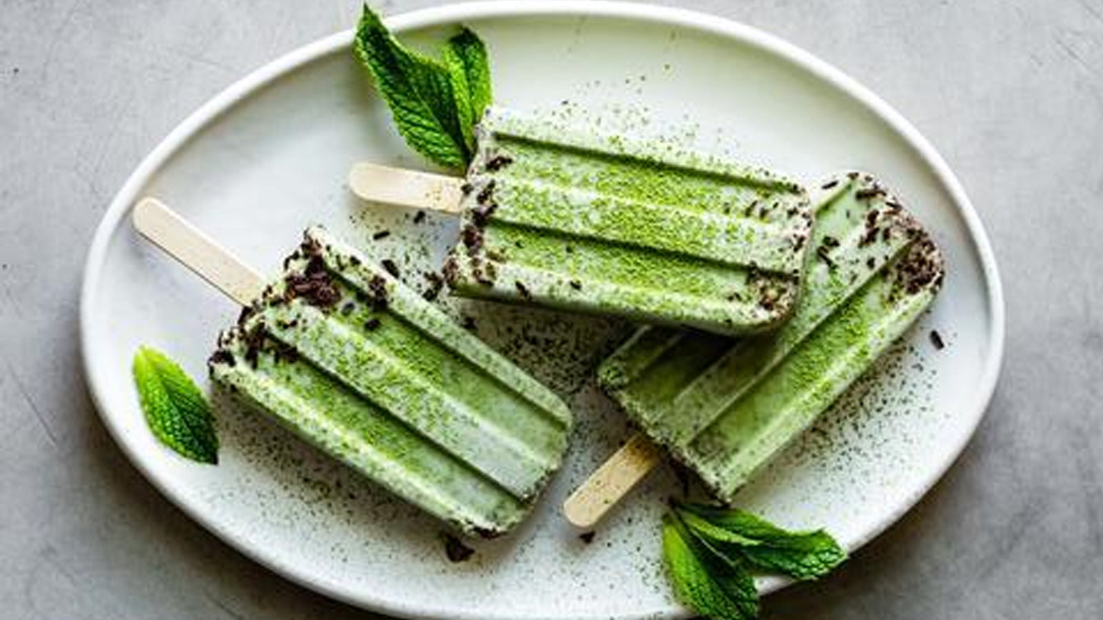 Encha Matcha Mint Chip Popsicles