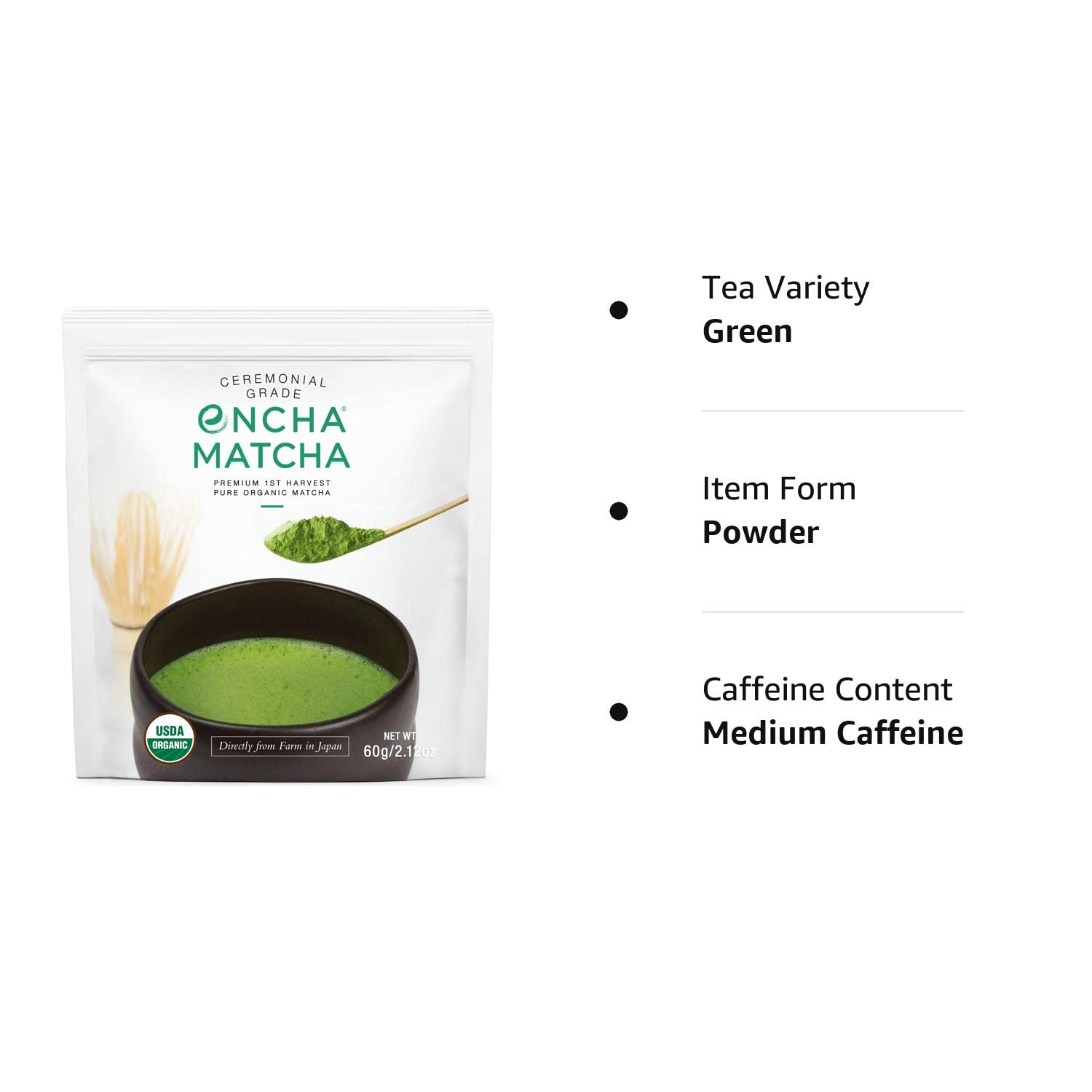 Organic Ceremonial Matcha Green Tea Powder - Encha Matcha