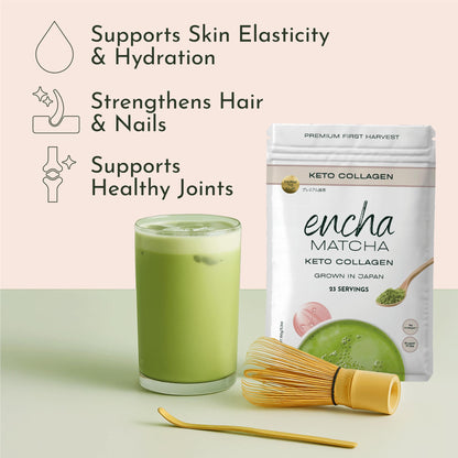 Encha Matcha Latte Powder - Keto Collagen Matcha Powder