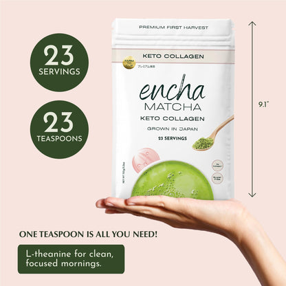 Encha Matcha Latte Powder - Keto Collagen Matcha Powder