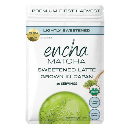 Encha Matcha Latte Powder Sweetened - Lightly Sweet Matcha Powder
