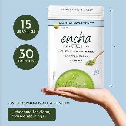 Encha Matcha Latte Powder Sweetened - Lightly Sweet Matcha Powder