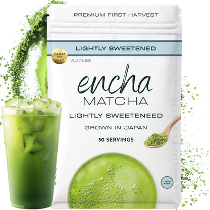 Encha Matcha Latte Powder Sweetened - Lightly Sweet Matcha Powder